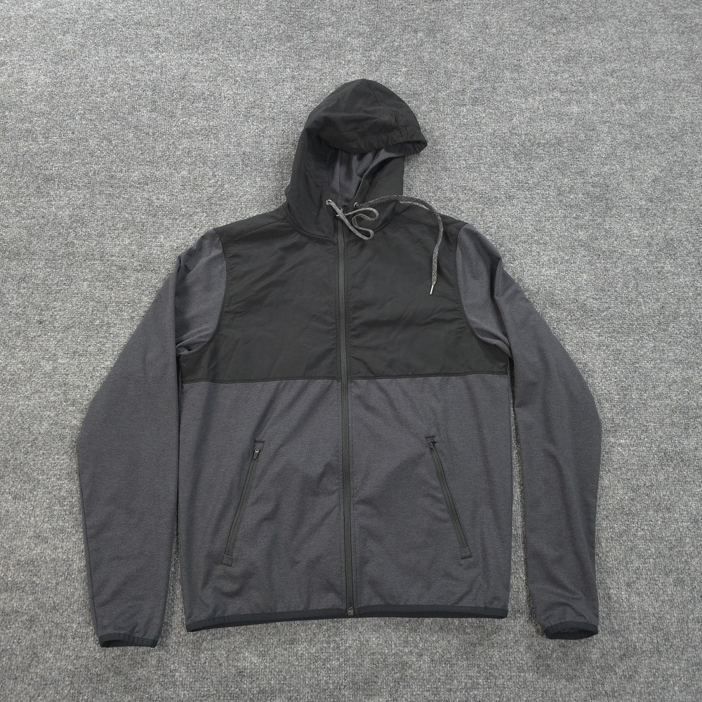 Vuori Jacket Mens Medium Gray Sunday Element Hooded V215 Performance Gym Run